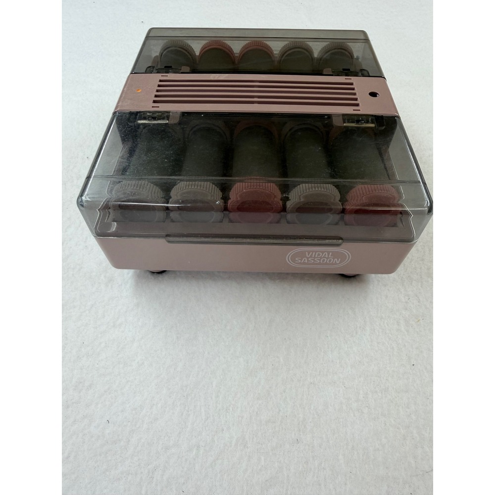 Vidal Sassoon VS371 Hairsetter Dual Voltage Travel Hot Rollers Pink 10 Piece Set